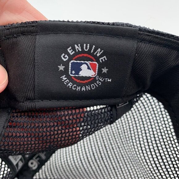 Los Angeles Angels Red Navy Blue New Era Low Profile Snapback Trucker Hat New - Picture 6 of 6